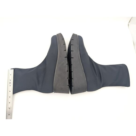 La Canadienne Knit Jared Platform Bootie Women's Black Size US11M EU42 - Picture 6 of 14